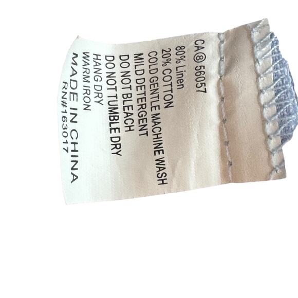 Princess Polly Patricia Cotton/Linen Blue Tie Front Romper Large 12 NWT - Picture 3 of 6